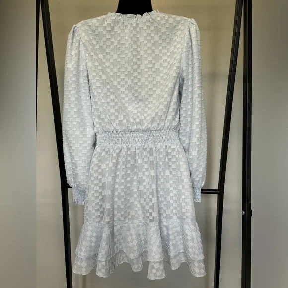 RUFFLE SLEEVE SMOCKED MINI DRESS - Picture 9 of 11
